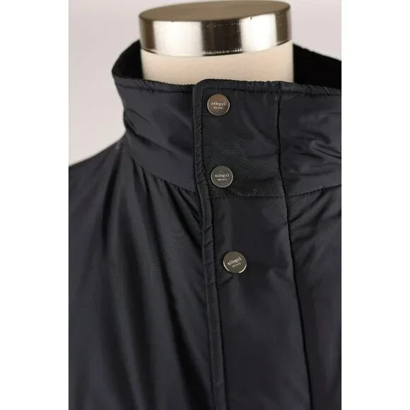 $2,650 Allegri Reversible Cashmere Down Quilted Jacket SZ 54/44 Navy LNWOT